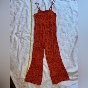 Noisy May Spotted Red Jumpsuit from ASOS with Adjustable Straps and Relaxed Fit